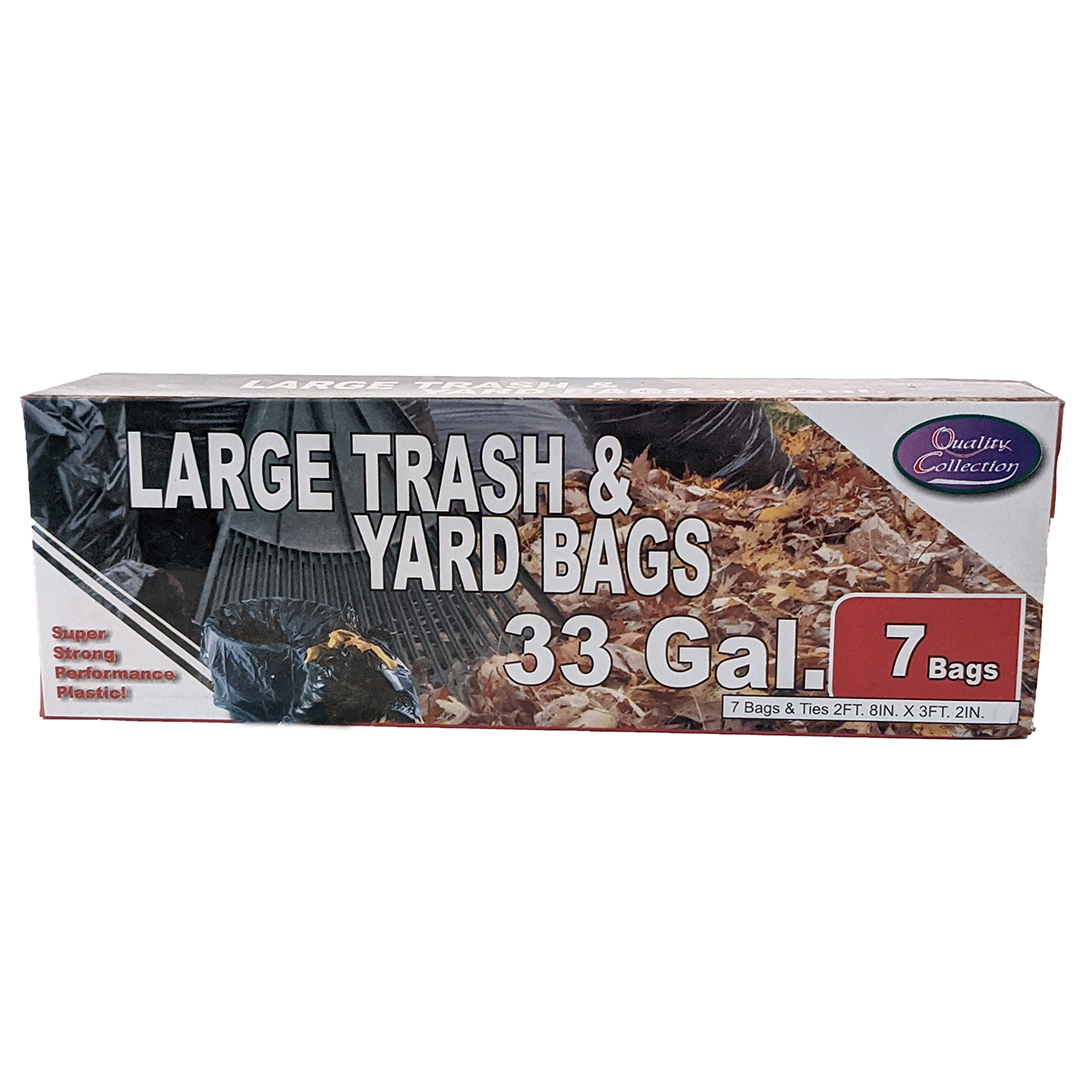 Trash Bags 33 Gallons 7 Bags
