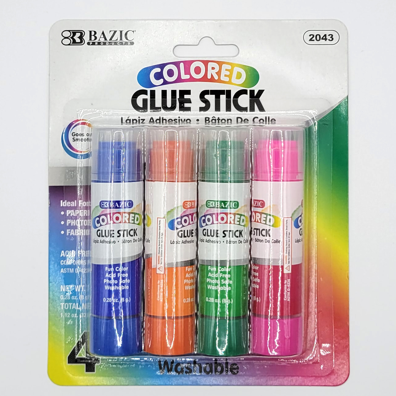 Bazic Washable Colored Glue Stick 4 pk – Venture Together's Just-A